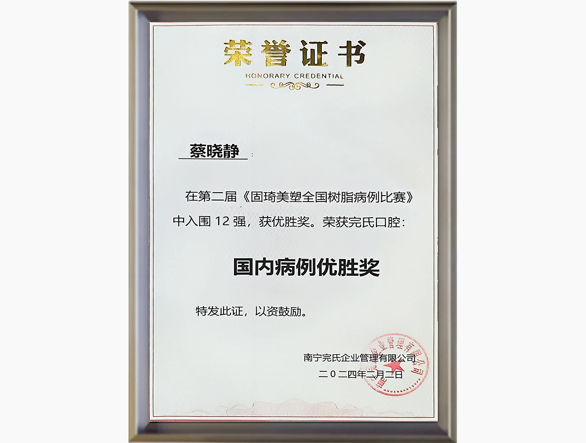 国内病例优胜奖